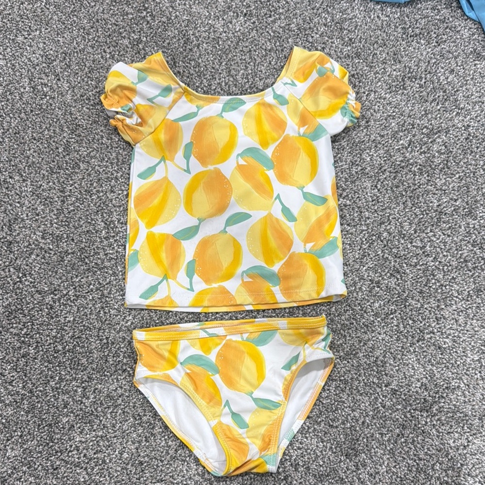 Carters Lemon Swim Two Piece 3T